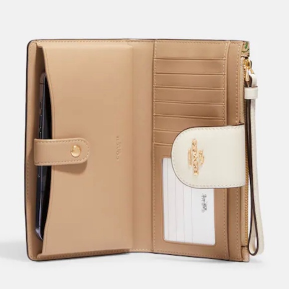 Coach Tech Wallet In Signature Canvas With Nostalgic Ditsy Print - Picture 14 of 15